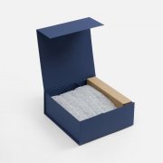 Коробка складная Quadra Fold, темно-синяя