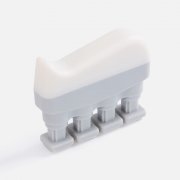 Эспандер кистевой FingerTap, серый с белым