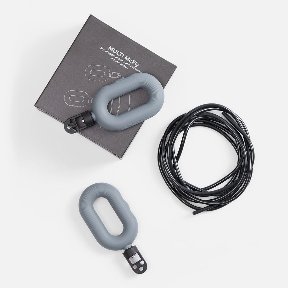 Мультифункциональная скакалка с эспандером Multi McFly, серая арт. 19228.10 Мультифункциональная скакалка с эспандером Multi McFly, серая арт. 19228.10