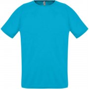 Футболка унисекс SPORTY 140, бирюзовая арт. 11939321