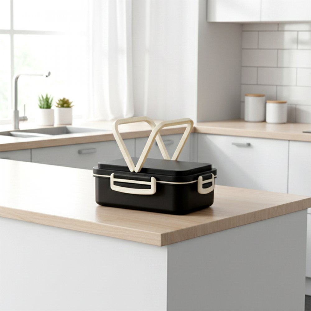 Ланчбокс (контейнер для еды) Inar из пшеничного волокна, чёрный. арт. 13004.022 Ланчбокс (контейнер для еды) Inar из пшеничного волокна, чёрный. арт. 13004.022