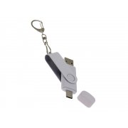 USB 3.0- флешка на 256 Гб с поворотным механизмом и дополнительным разъемом Type-C