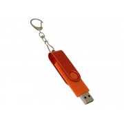 USB 3.0- флешка на 128 Гб с поворотным механизмом и дополнительным разъемом Type-C