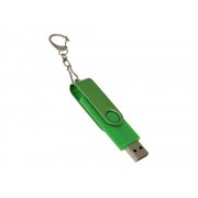 USB 3.0- флешка на 32 Гб с поворотным механизмом и дополнительным разъемом Type-C