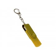 USB 2.0- флешка на 32 Гб с поворотным механизмом и дополнительным разъемом Type-C