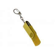 USB 2.0- флешка на 32 Гб с поворотным механизмом и дополнительным разъемом Type-C
