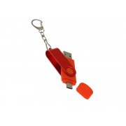 USB 2.0- флешка на 32 Гб с поворотным механизмом и дополнительным разъемом Type-C арт. 6137.32.01