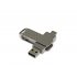 USB 3.0- флешка на 64 Гб с поворотным механизмом и дополнительным разъемом Type-C