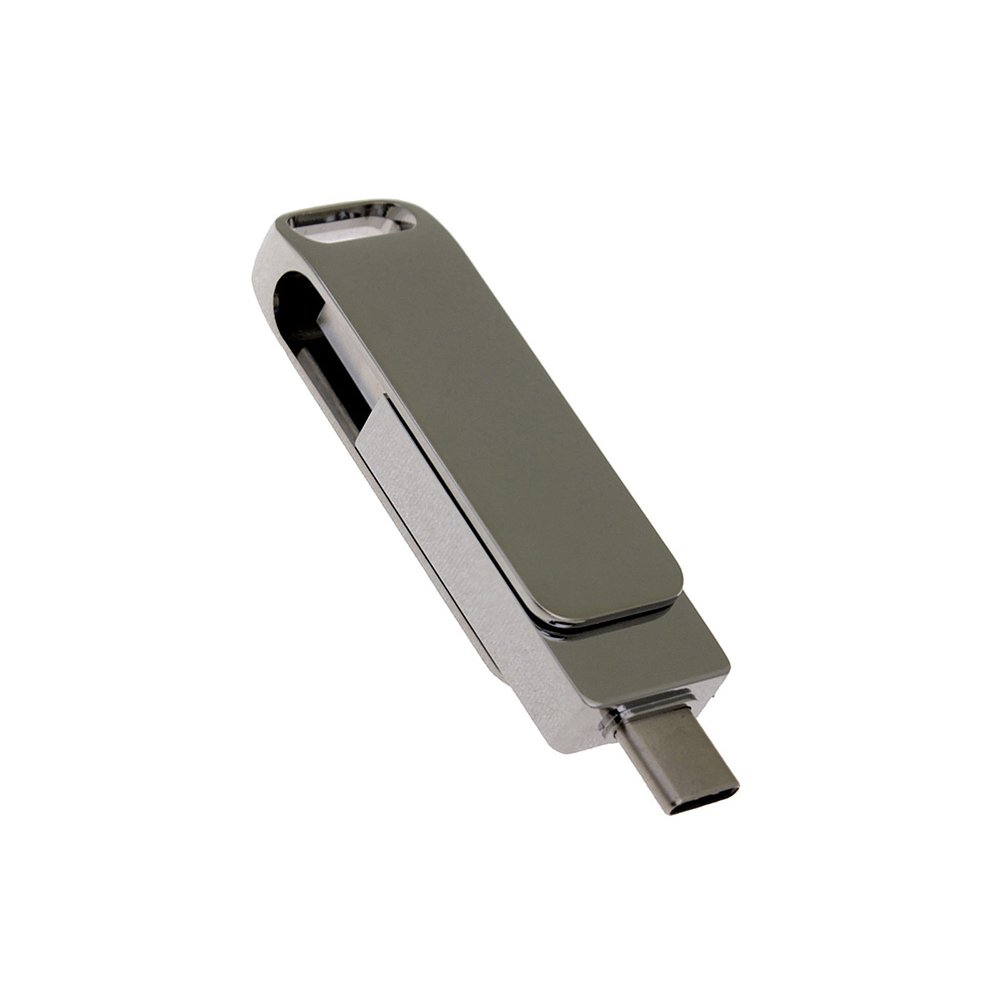 USB 2.0- флешка на 128 Гб с поворотным механизмом и дополнительным разъемом Type-C арт. 6130.128.00 USB 2.0- флешка на 128 Гб с поворотным механизмом и дополнительным разъемом Type-C арт. 6130.128.00