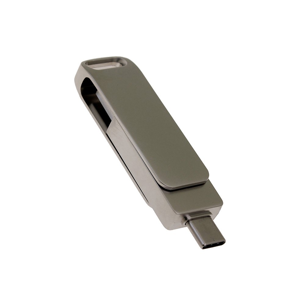 USB 2.0- флешка на 128 Гб с поворотным механизмом и дополнительным разъемом Type-C арт. 6130.128.17 USB 2.0- флешка на 128 Гб с поворотным механизмом и дополнительным разъемом Type-C арт. 6130.128.17