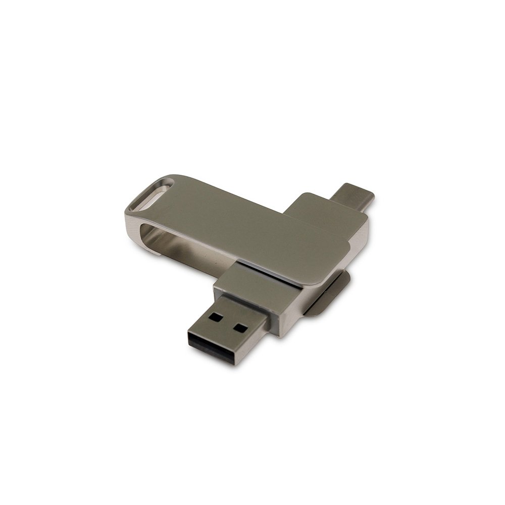 USB 2.0- флешка на 128 Гб с поворотным механизмом и дополнительным разъемом Type-C арт. 6130.128.17 USB 2.0- флешка на 128 Гб с поворотным механизмом и дополнительным разъемом Type-C арт. 6130.128.17