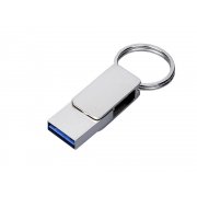 USB 3.0- флешка «Mercury» на 128 Гб с поворотным механизмом и дополнительным разъемом Type-C арт. 6121.128.00 USB 3.0- флешка «Mercury» на 128 Гб с поворотным механизмом и дополнительным разъемом Type-C арт. 6121.128.00