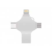 USB 3.0-флешка на 64 Гб 4-в-1 с разъемами Micro USB, Type-C и Lightning