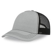 Бейсболка RAPPER CANVAS, 5 клиньев, пластиковая застёжка Серый