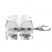 Брелок Press Anti Stress с LED подсветкой, белый