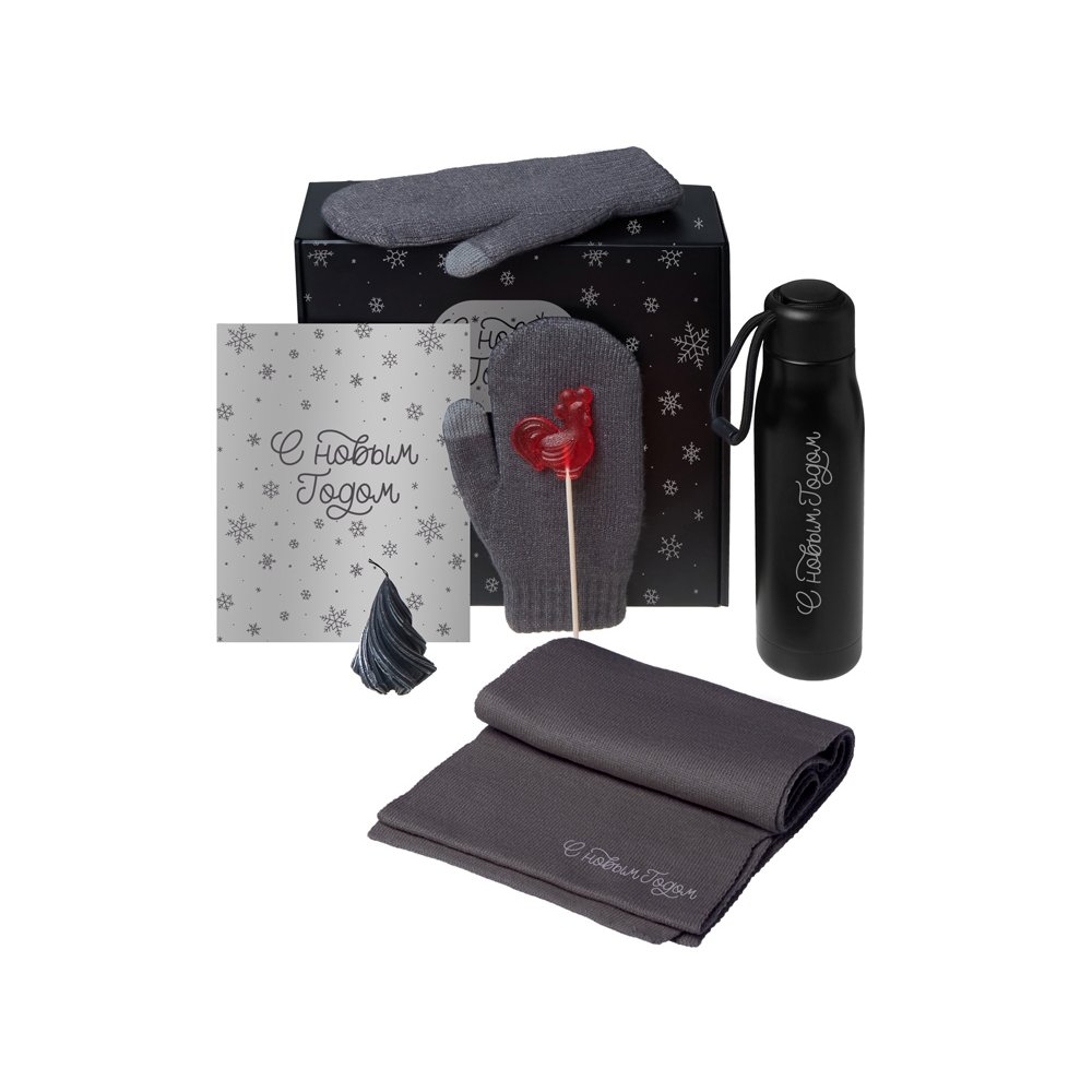 Подарочный набор «Re:Air» с варежками, шарфом и термосом арт. 210107.17 Подарочный набор «Re:Air» с варежками, шарфом и термосом арт. 210107.17