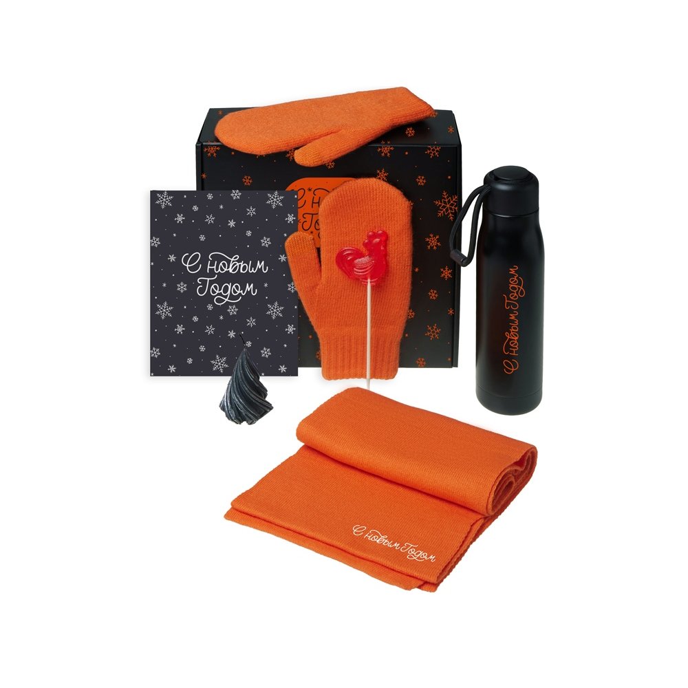 Подарочный набор «Re:Air» с варежками, шарфом и термосом арт. 210107.08 Подарочный набор «Re:Air» с варежками, шарфом и термосом арт. 210107.08