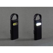 Фонарик "Spark" с рулеткой и карабином черный