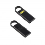 Фонарик "Spark" с рулеткой и карабином черный