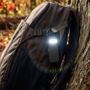 Фонарик "Spark" с рулеткой и карабином черный