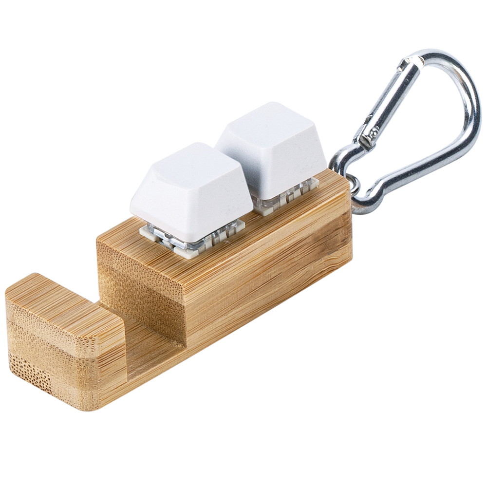 Подставка для телефона Press c анти-стресс клавишами и карабином, белый арт. 18100.01 Подставка для телефона Press c анти-стресс клавишами и карабином, белый арт. 18100.01