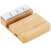 Беспроводное зарядное устройство ClickPad (10W) в виде подставки для телефона, с клавишами анти-стресс, белый