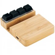 Беспроводное зарядное устройство ClickPad (10W) в виде подставки для телефона, с клавишами анти-стресс, черный