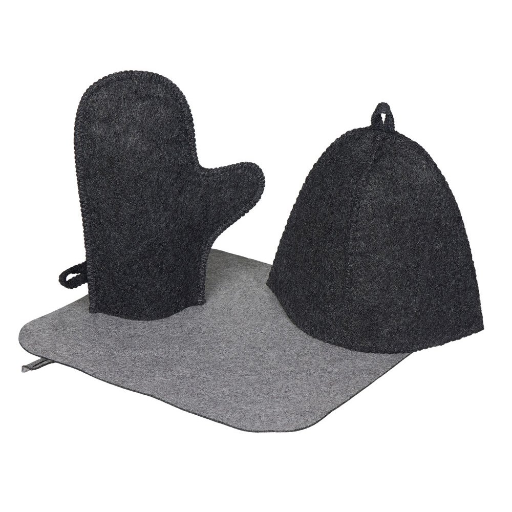 Банный набор из шапки, рукавицы и коврика «Calm» арт. 258299 Банный набор из шапки, рукавицы и коврика «Calm» арт. 258299