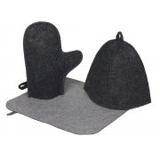 Банный набор из шапки, рукавицы и коврика «Calm» арт. 258299 Банный набор из шапки, рукавицы и коврика «Calm» арт. 258299