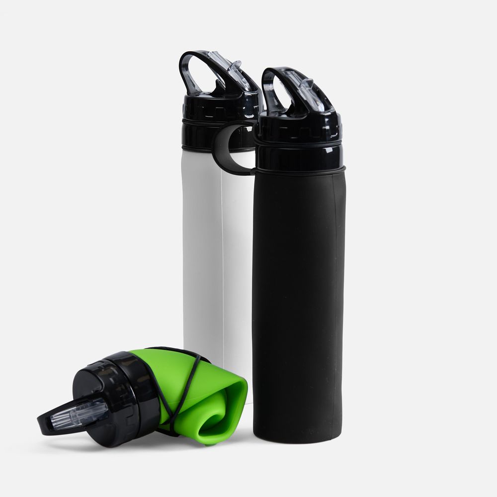 Складная бутылка для воды Langfossen, белая арт. 17490.60 Складная бутылка для воды Langfossen, белая арт. 17490.60