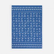 Плед Holidale, синий с молочным