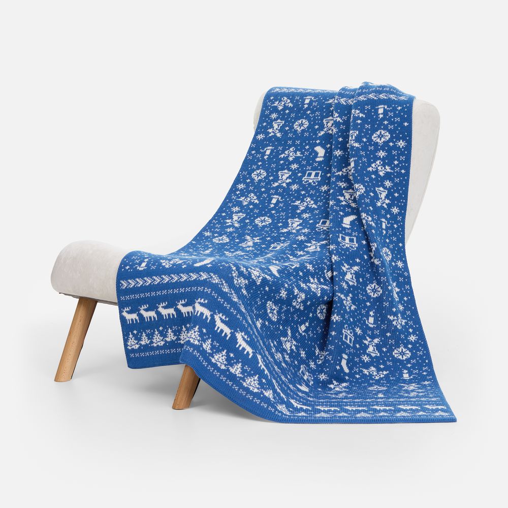 Плед Holidale, синий с молочным арт. 20787.46 Плед Holidale, синий с молочным арт. 20787.46