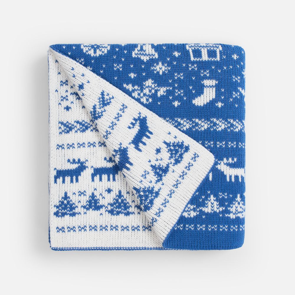 Плед Holidale, синий с молочным арт. 20787.46 Плед Holidale, синий с молочным арт. 20787.46