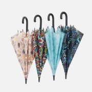 Зонт-трость Undercolor с полной запечаткой на заказ, с оранжевыми спицами