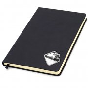 Ежедневник с шильдом-наклейкой - фура, черный