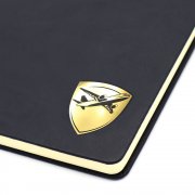 Ежедневник с шильдом-наклейкой - самолет, черный