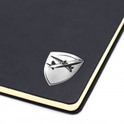 Ежедневник с шильдом-наклейкой - самолет, черный