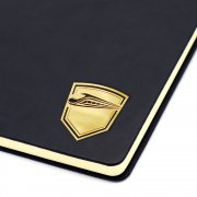 Ежедневник с шильдом-наклейкой - поезд, черный