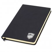 Ежедневник с шильдом-наклейкой - поезд, черный