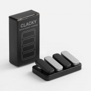 Антистресс-кликер Clacky, черный с серебристым