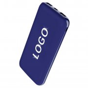 Внешний аккумулятор Kugo, 10000 mAh с подсветкой гравировки, синий