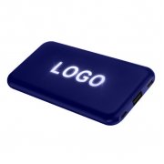 Внешний аккумулятор Kugo, 10000 mAh с подсветкой гравировки, синий