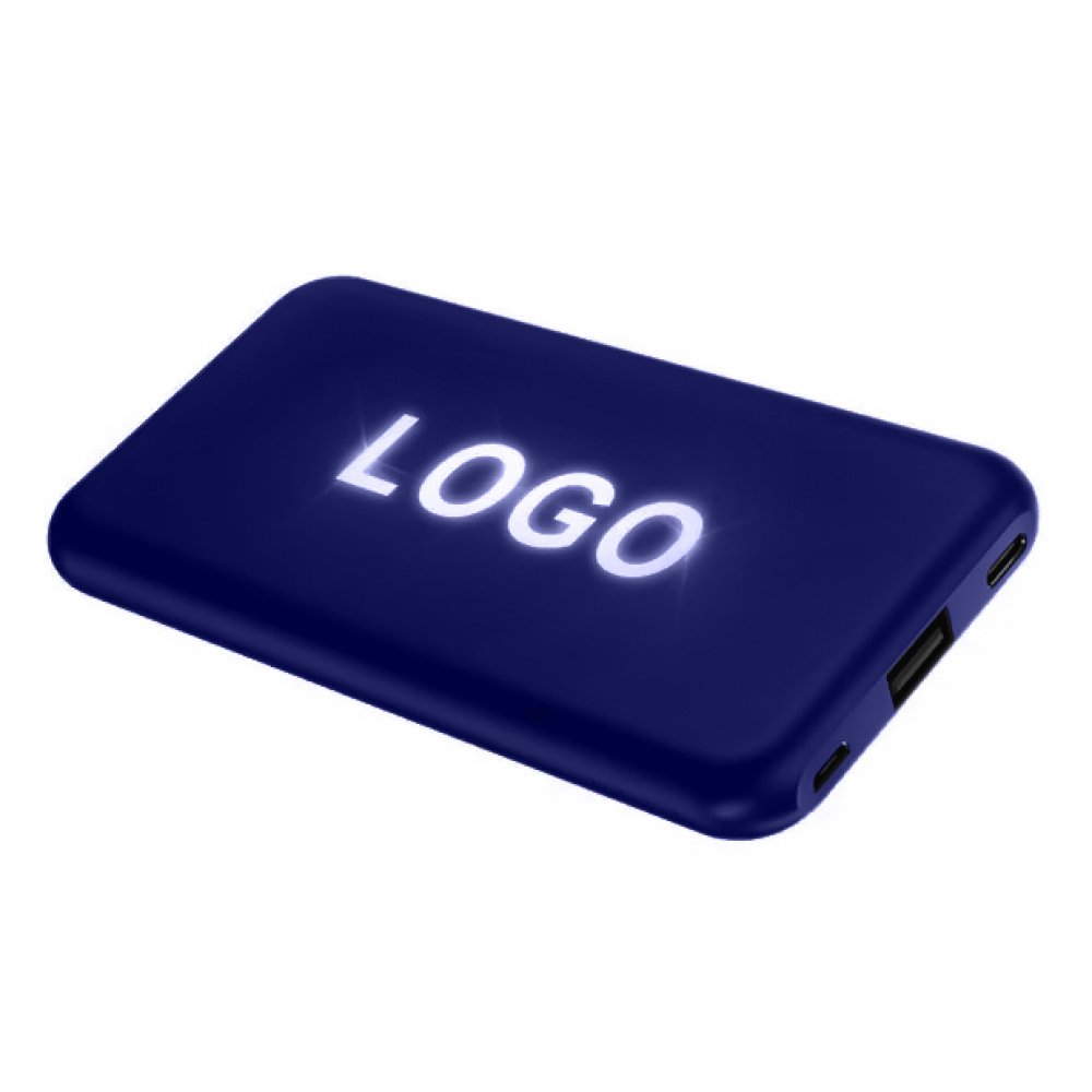 Внешний аккумулятор Kugo, 10000 mAh с подсветкой гравировки, синий арт. 2046.03 Внешний аккумулятор Kugo, 10000 mAh с подсветкой гравировки, синий арт. 2046.03