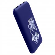 Внешний аккумулятор Kugo, 10000 mAh с подсветкой гравировки, синий