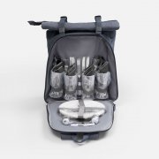 Набор для пикника Picnivo на 4 персоны, темно-серый меланж