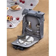 Набор для пикника Picnivo на 4 персоны, темно-серый меланж