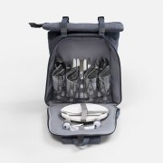 Набор для пикника Picnivo на 4 персоны, темно-серый меланж