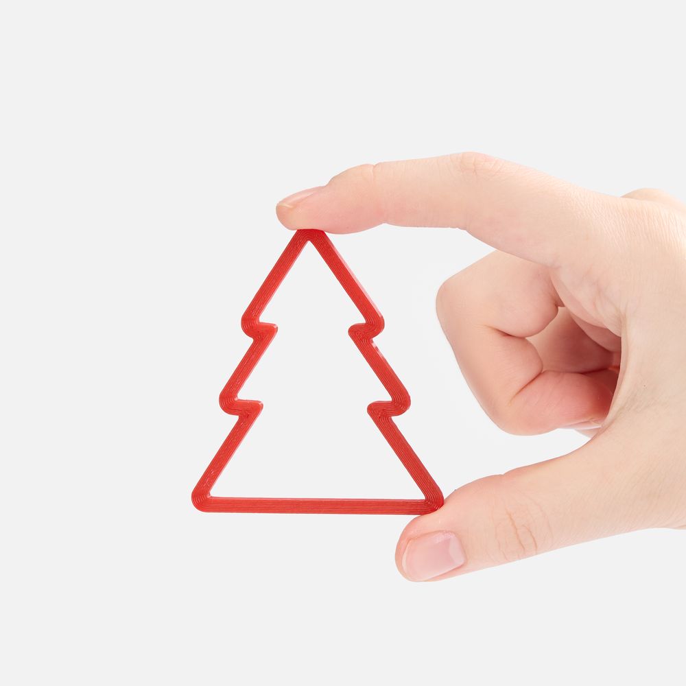 Подвеска «Елочка», 3D-печать, красная арт. 23321.50 Подвеска «Елочка», 3D-печать, красная арт. 23321.50