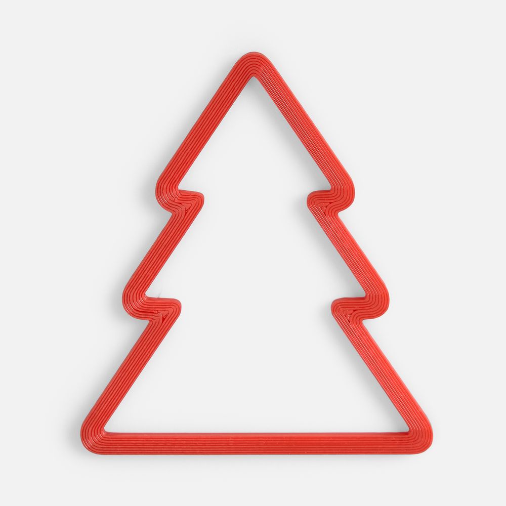 Подвеска «Елочка», 3D-печать, красная арт. 23321.50 Подвеска «Елочка», 3D-печать, красная арт. 23321.50