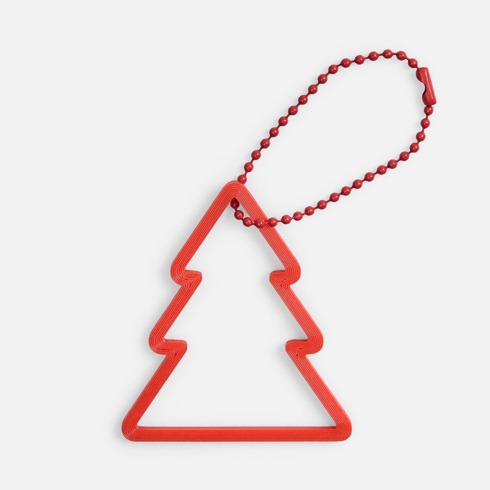 Подвеска «Елочка», 3D-печать, красная арт. 23321.50 Подвеска «Елочка», 3D-печать, красная арт. 23321.50